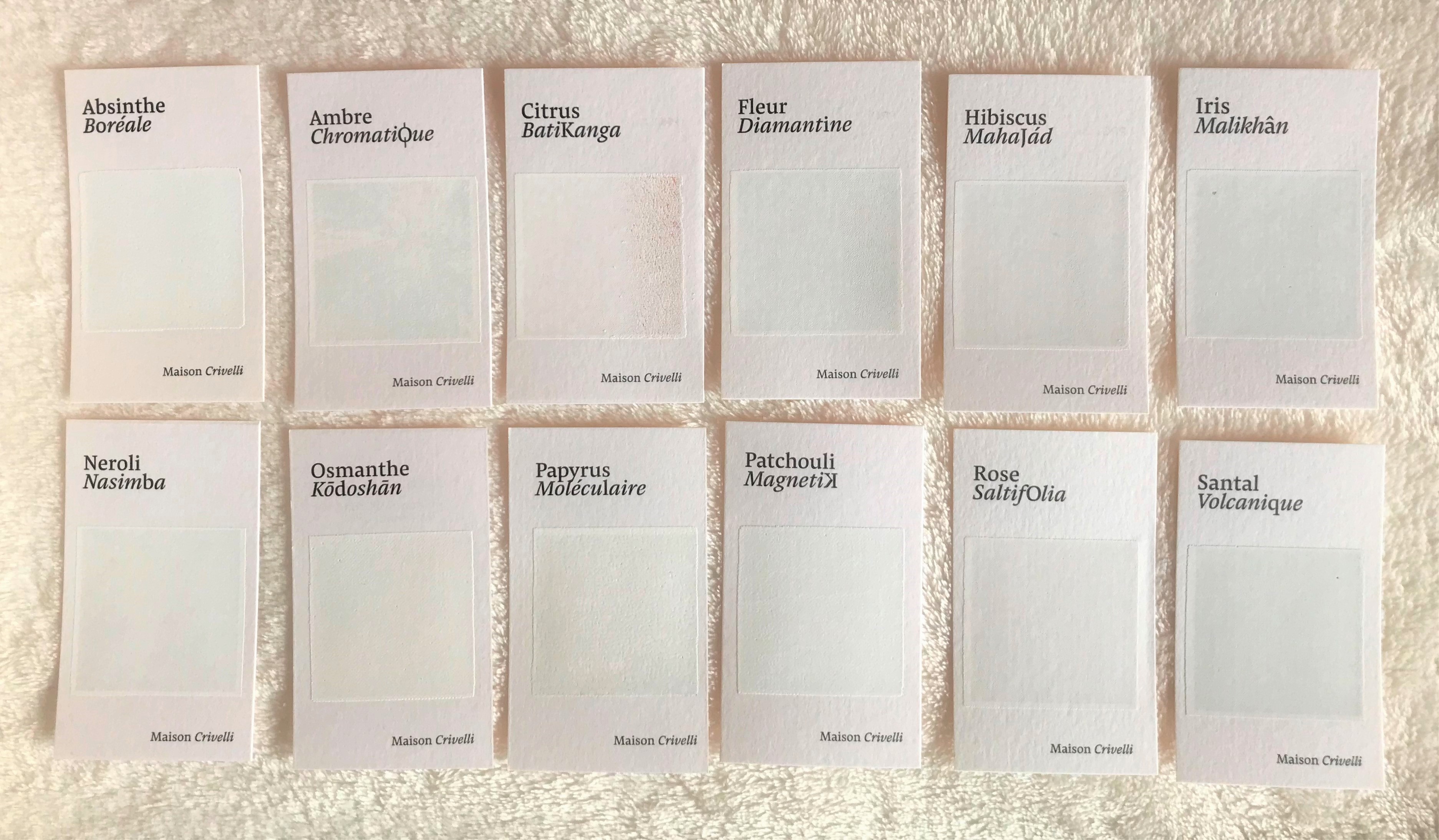 Maison Crivelli - lot de 12 cartes